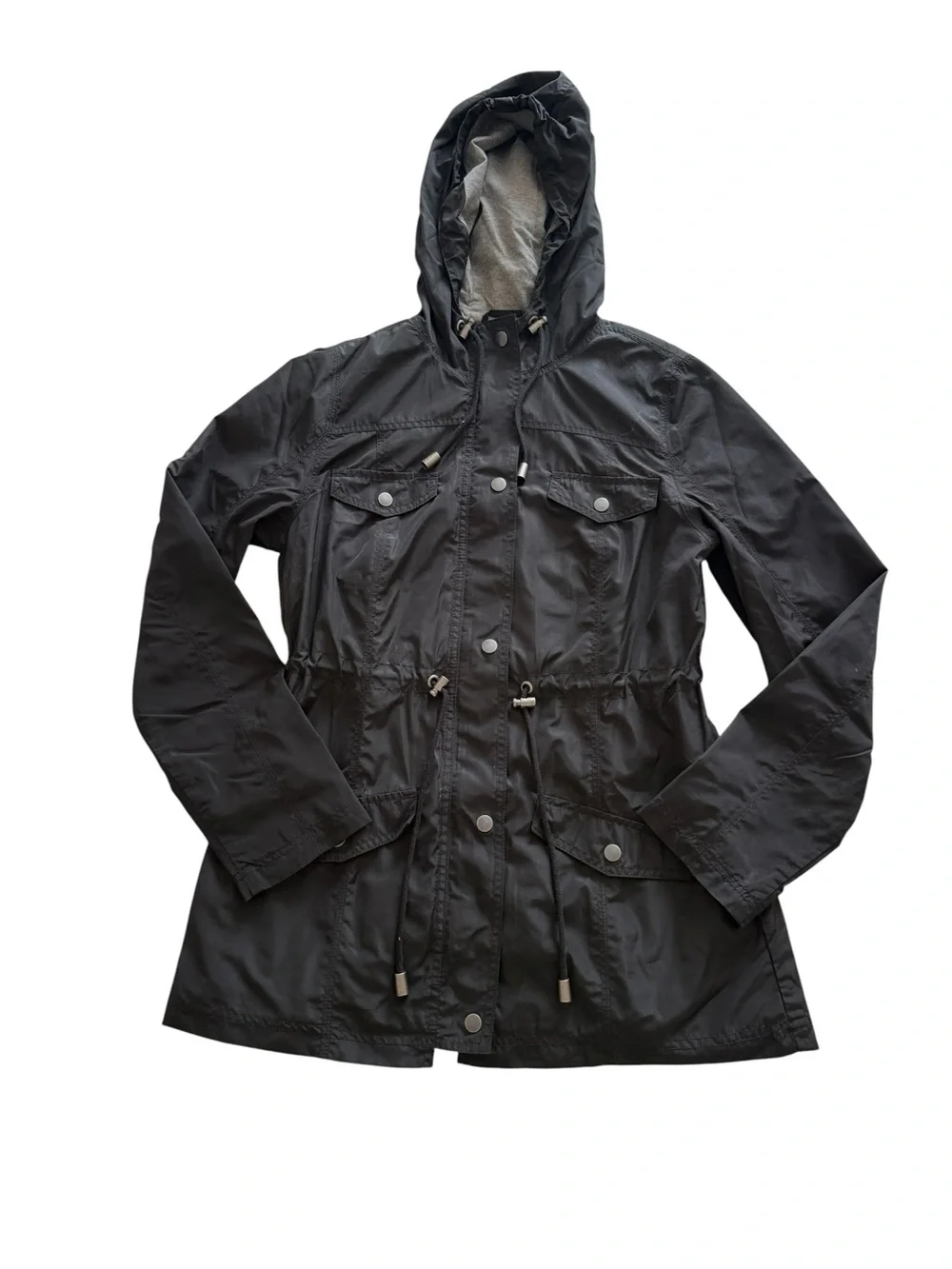 Merona Black Hooded Utility Anorak Jacket